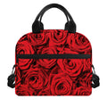 Red Rose Print Insulated Lunch Bag