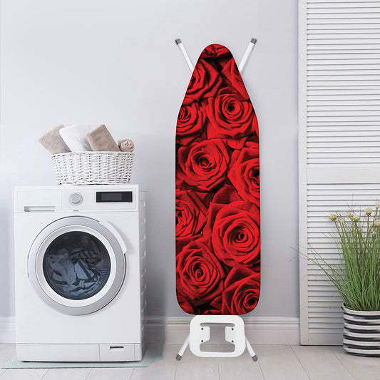 Red Rose Print Ironing Board Cover