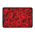 Red Rose Print Kitchen Mat