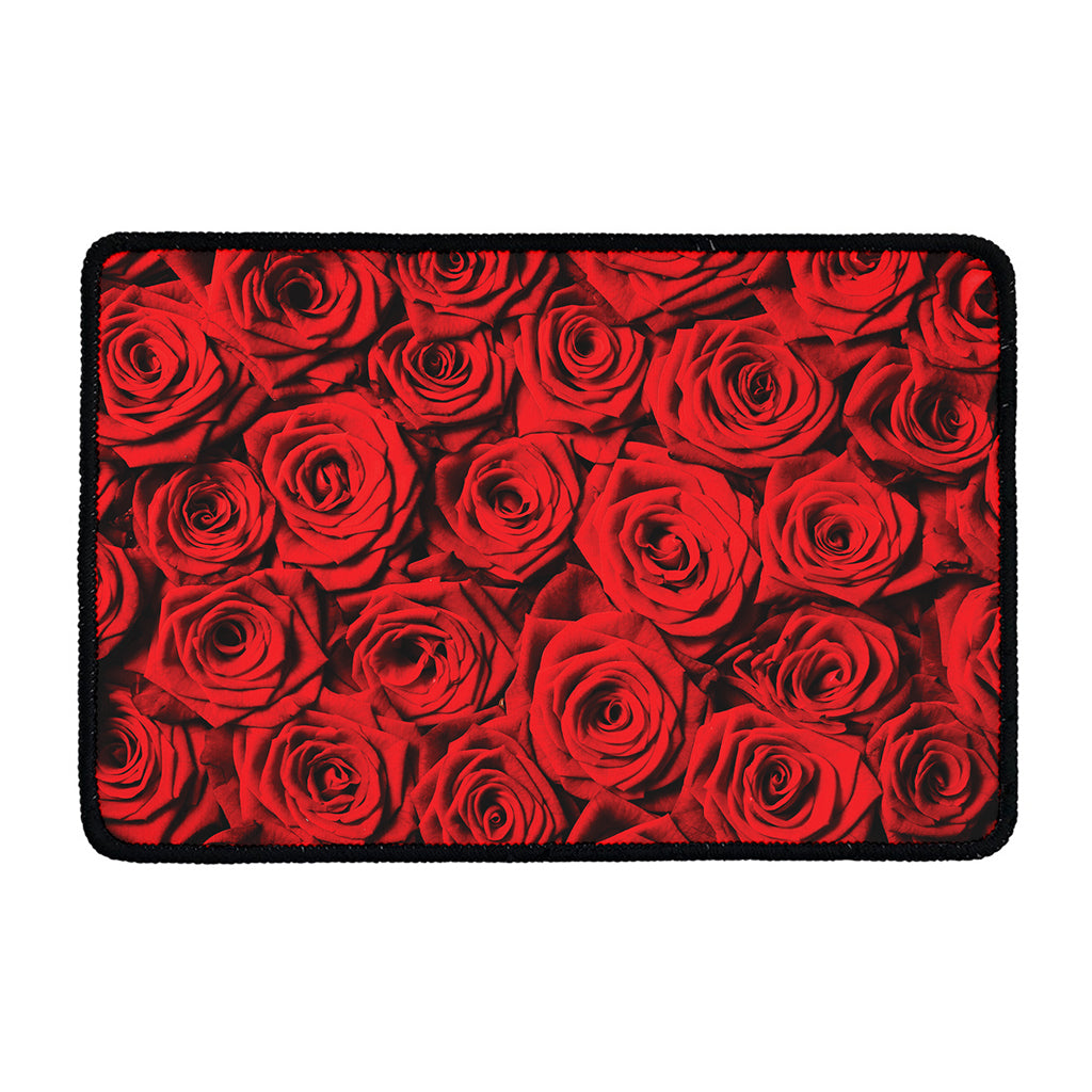 Red Rose Print Kitchen Mat