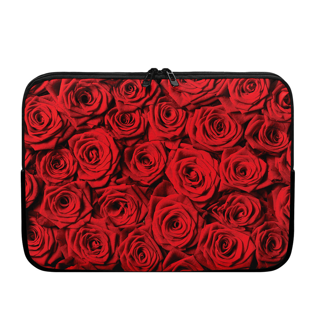 Red Rose Print Laptop Sleeve