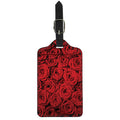 Red Rose Print Luggage Tag