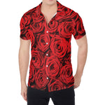 Red Rose Print Men's Shirt