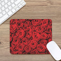 Red Rose Print Mouse Pad