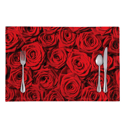 Red Rose Print Placemat