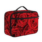 Red Rose Print Portable Lunch Bag