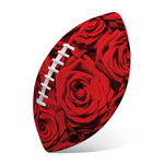 Red Rose Print Rugby Ball