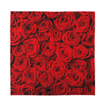 Red Rose Print Silk Bandana
