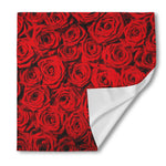 Red Rose Print Silk Bandana