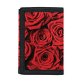 Red Rose Print Trifold Wallet