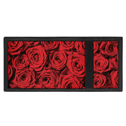 Red Rose Print Trifold Wallet