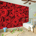 Red Rose Print Wall Sticker