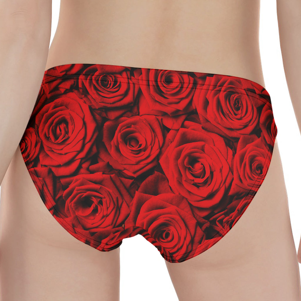 Red Rose Print Women's Panties