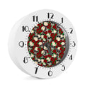 Red Rose Skull Pattern Print Alarm Clock