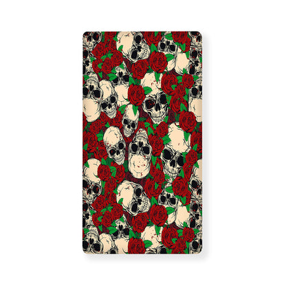 Red Rose Skull Pattern Print Baby Crib Sheet