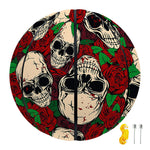 Red Rose Skull Pattern Print Basketball