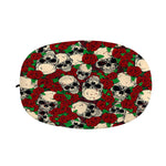 Red Rose Skull Pattern Print Car Side Mirror Covers
