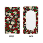 Red Rose Skull Pattern Print Changing Pad Cover