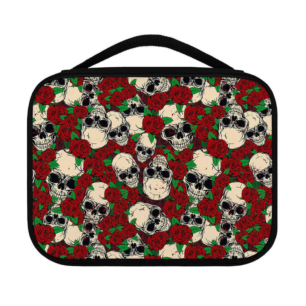 Red Rose Skull Pattern Print Classic Bible Case