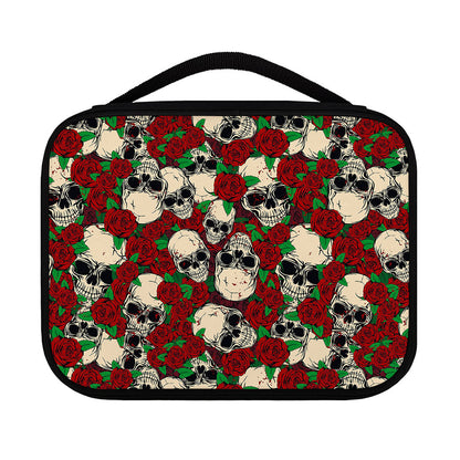 Red Rose Skull Pattern Print Classic Bible Case