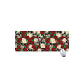 Red Rose Skull Pattern Print Extended Mouse Pad