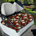 Red Rose Skull Pattern Print Golf Cart Seat Cover