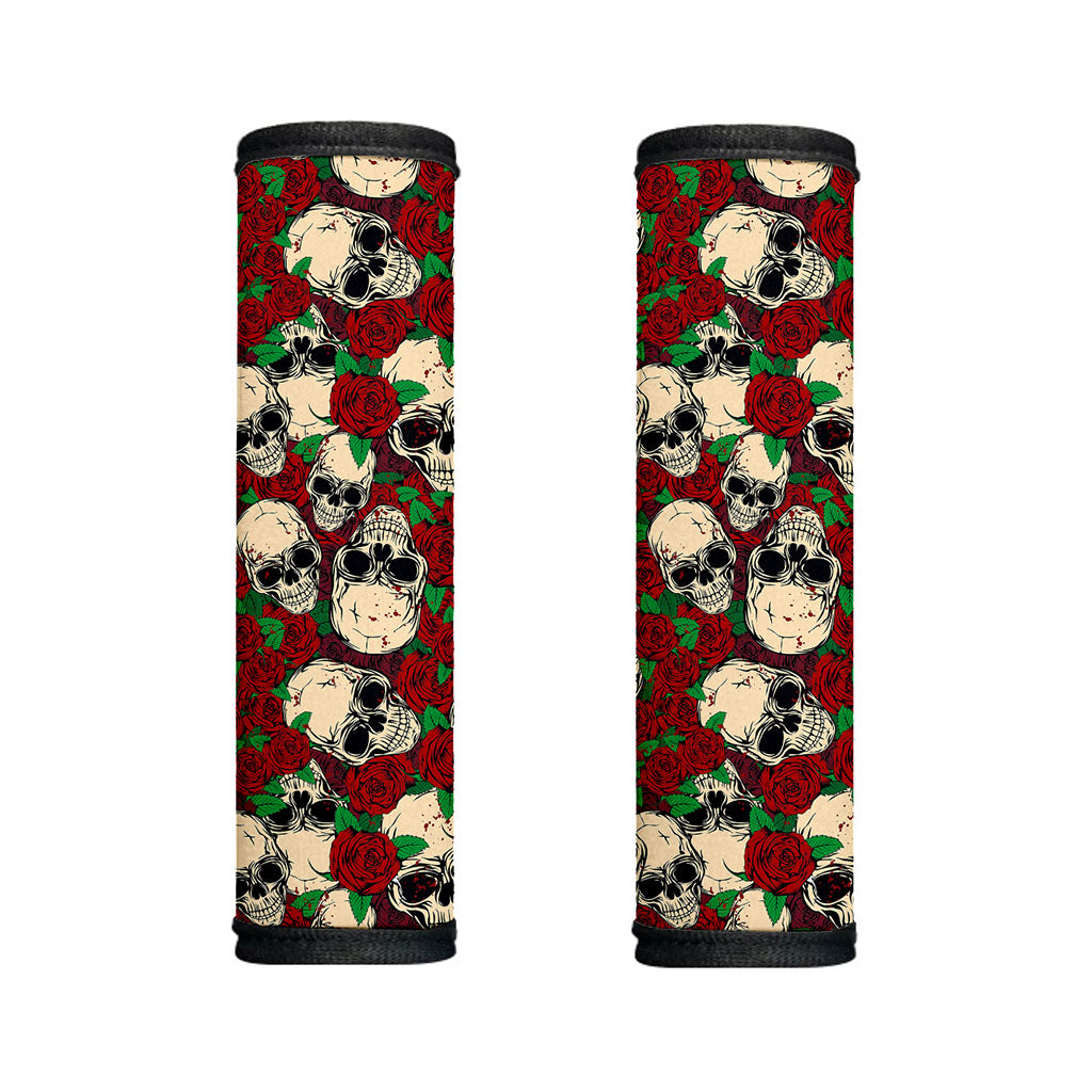 Red Rose Skull Pattern Print Handle Covers