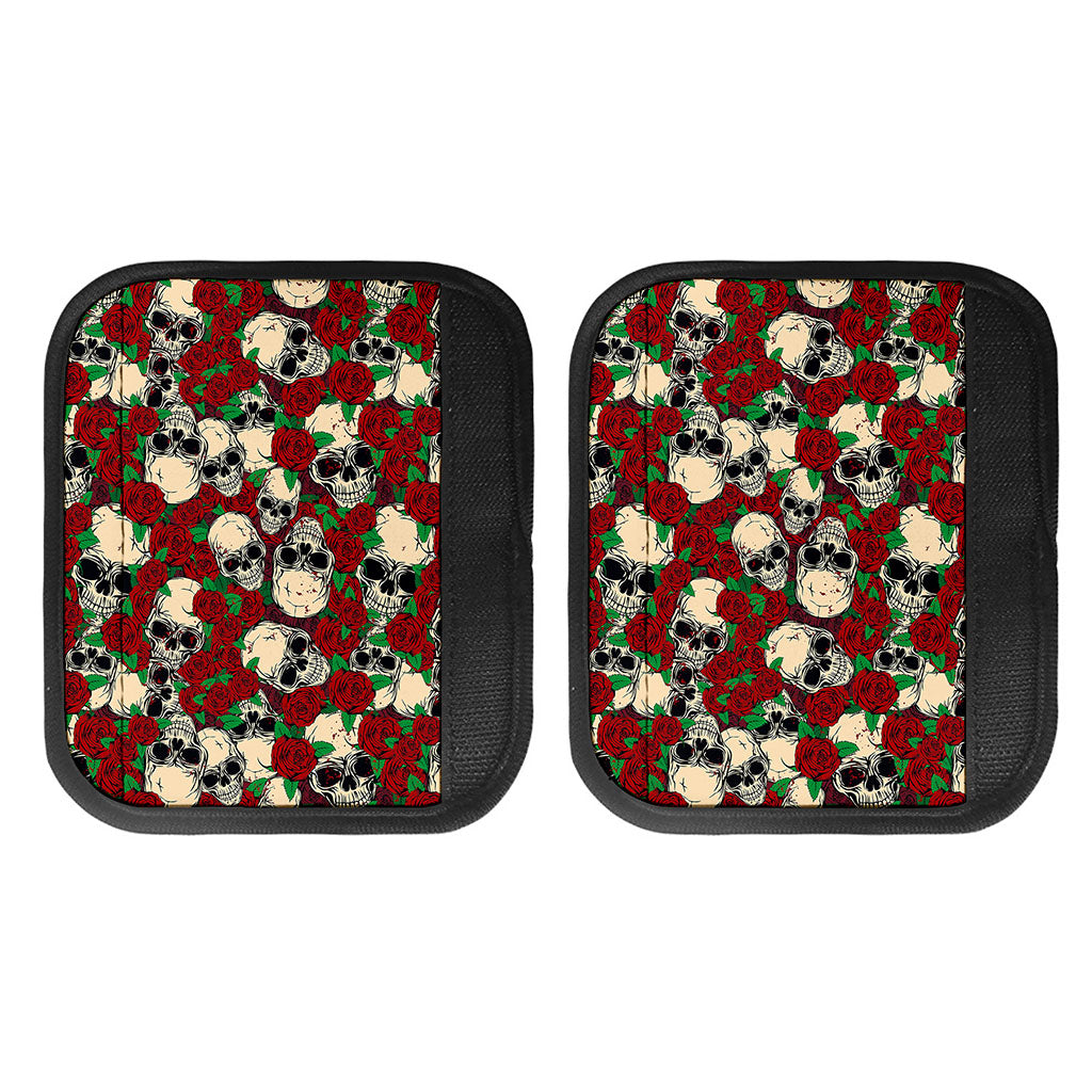 Red Rose Skull Pattern Print Handle Covers