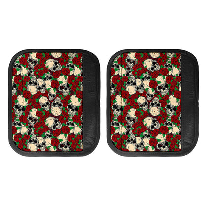 Red Rose Skull Pattern Print Handle Covers