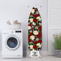 Red Rose Skull Pattern Print Ironing Board Cover