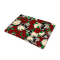 Red Rose Skull Pattern Print Pet Cooling Mat Cover