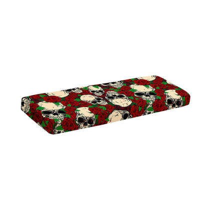 Red Rose Skull Pattern Print Piano Keyboard Cover