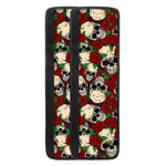 Red Rose Skull Pattern Print Refrigerator Handle Covers