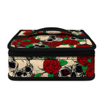 Red Rose Skull Pattern Print Small Lunch Bag