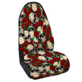 Red Rose Skull Pattern Print Waterproof Car Seat Cover