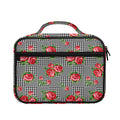 Red Roses Houndstooth Pattern Print Briefcase Bible Bag