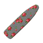 Red Roses Houndstooth Pattern Print Ironing Board Cover