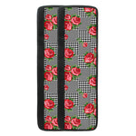 Red Roses Houndstooth Pattern Print Refrigerator Handle Covers