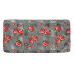 Red Roses Houndstooth Pattern Print Towel