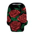 Red Roses Tattoo Print Baby Seat Cover