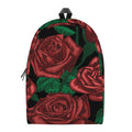 Red Roses Tattoo Print School Backpack