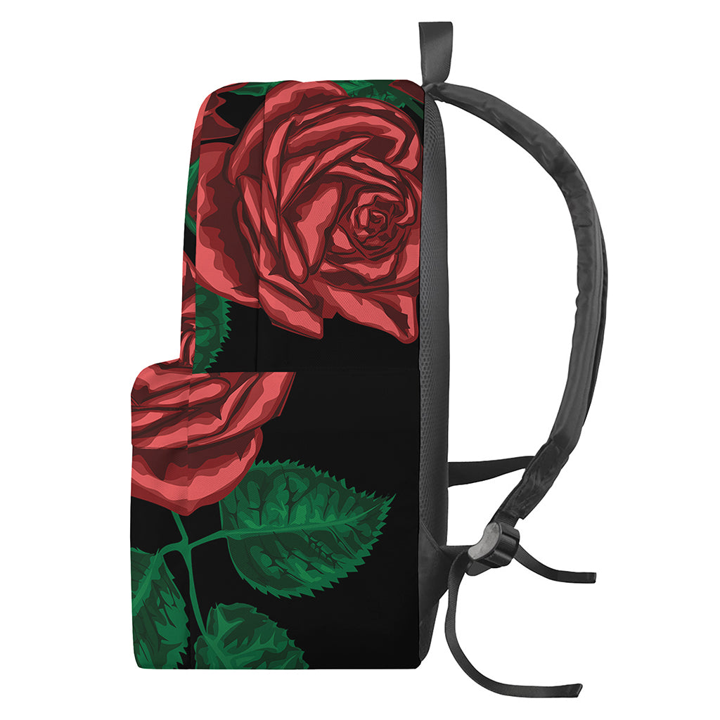 Red Roses Tattoo Print Backpack