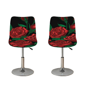 Red Roses Tattoo Print Bar Stool Covers