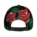 Red Roses Tattoo Print Baseball Cap