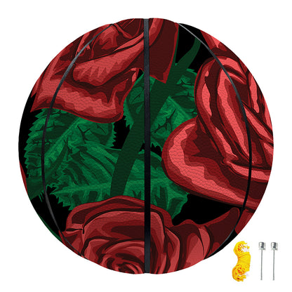 Red Roses Tattoo Print Basketball