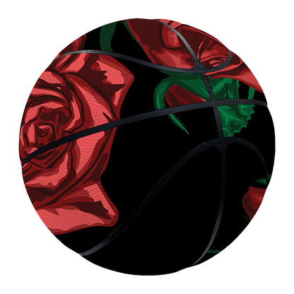 Red Roses Tattoo Print Basketball