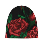 Red Roses Tattoo Print Beanie