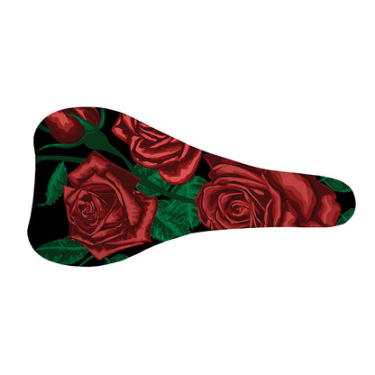 Red Roses Tattoo Print Bicycle Seat Cover