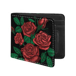 Red Roses Tattoo Print Bifold Wallet