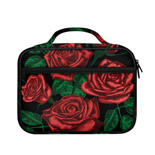 Red Roses Tattoo Print Briefcase Bible Bag